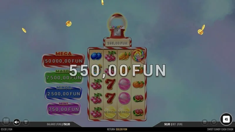 Sweet Candy Cash Stash - pamatspēle ar laimestu izmaksas līnijā